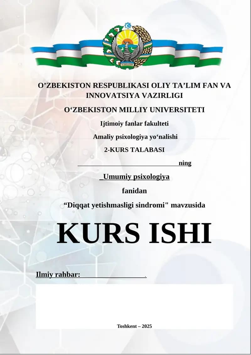 Diqqat yetishmasligi sindromi
