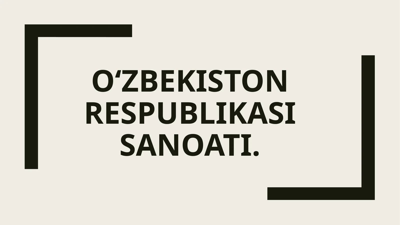 Oʻzbekiston Respublikasi sanoati