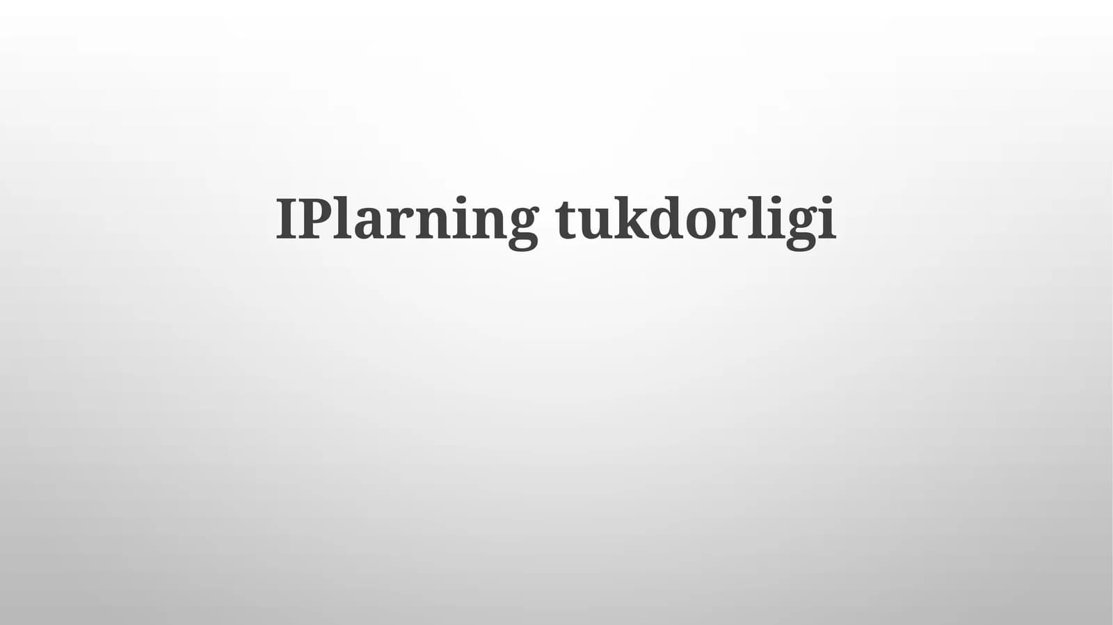 IP-manzil tuzilmasi