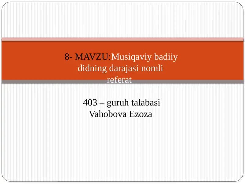 Musiqaviy badiiy didning darajasini oshirish