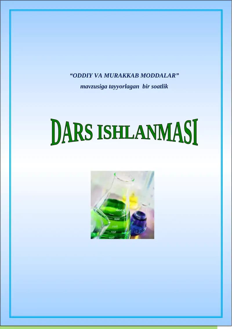ODDIY VA MURAKKAB MODDALAr