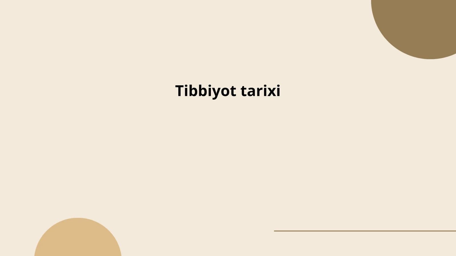 Tibbiyot tarixi