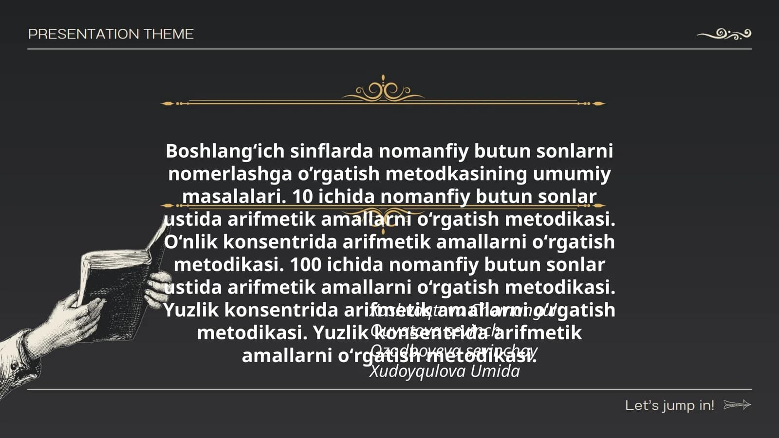 O‘nlik konsentrida arifmetik amallarni oʻrgatish metodikasi
