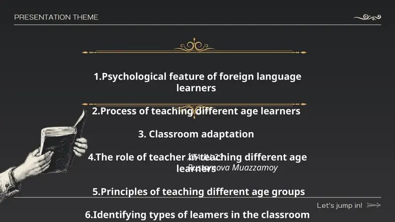Psychological feature of foreign language learners