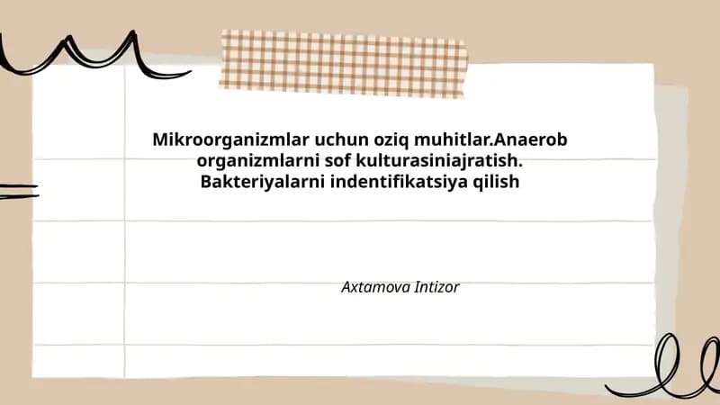 Mikroorganizmlar uchun oziq muhitlar