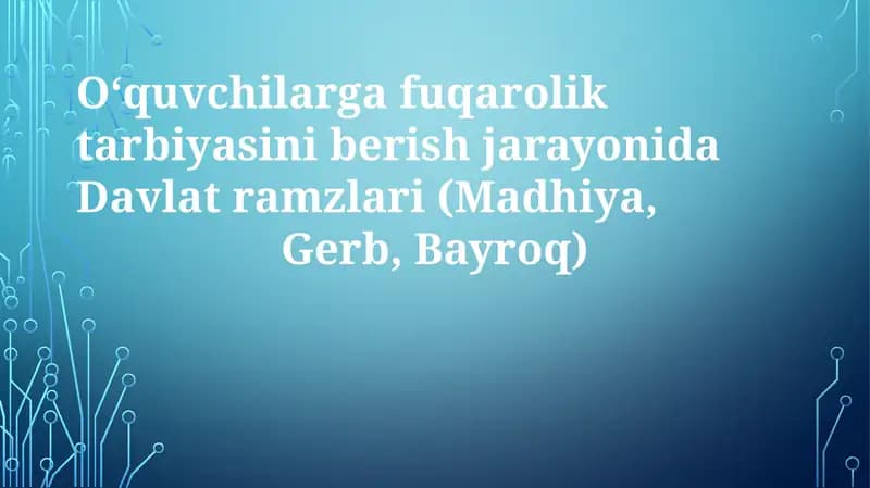Davlat Ramzlari: Madhiya, Gerb va Bayroq