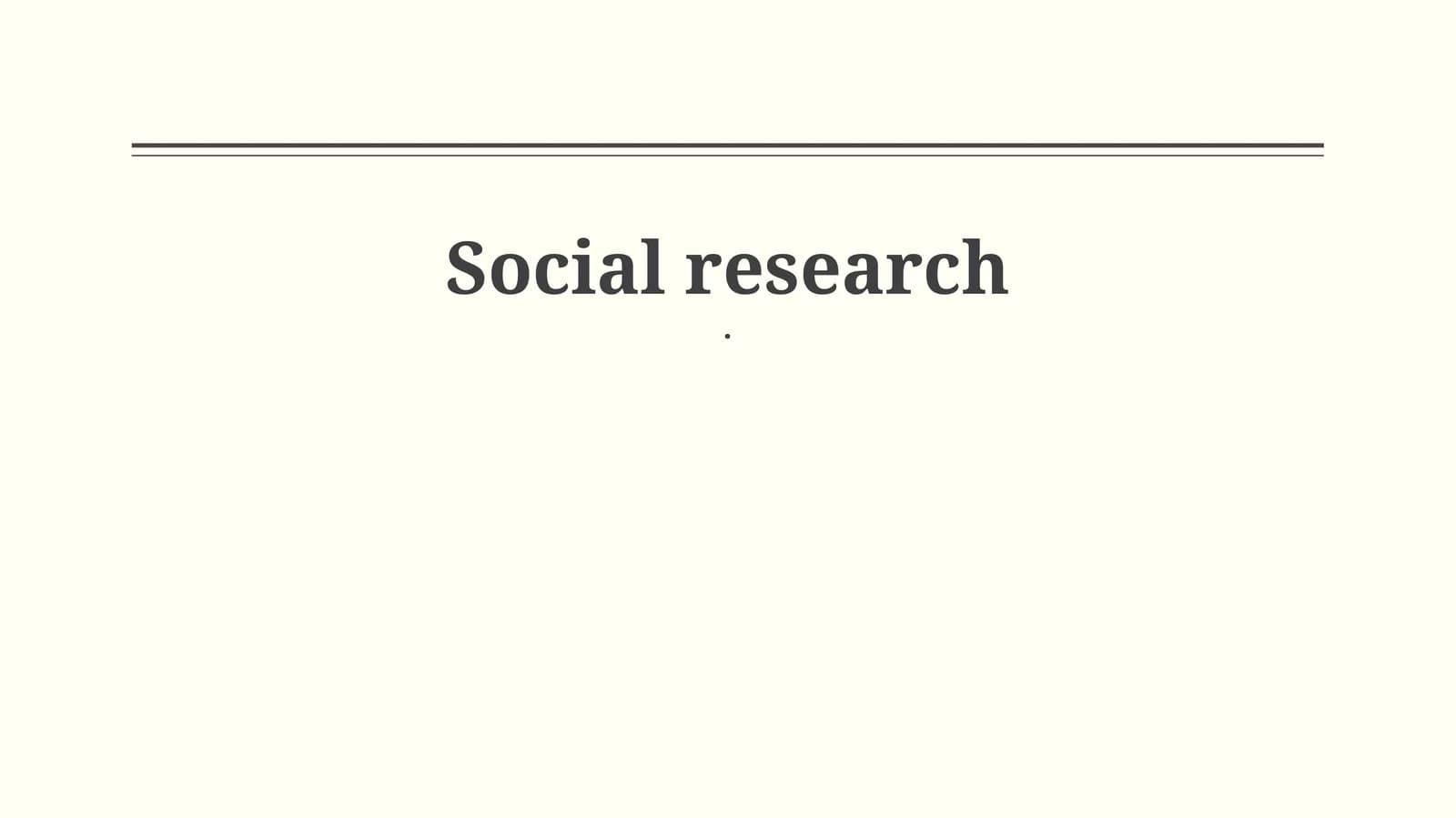 Fundamentals of Social Research