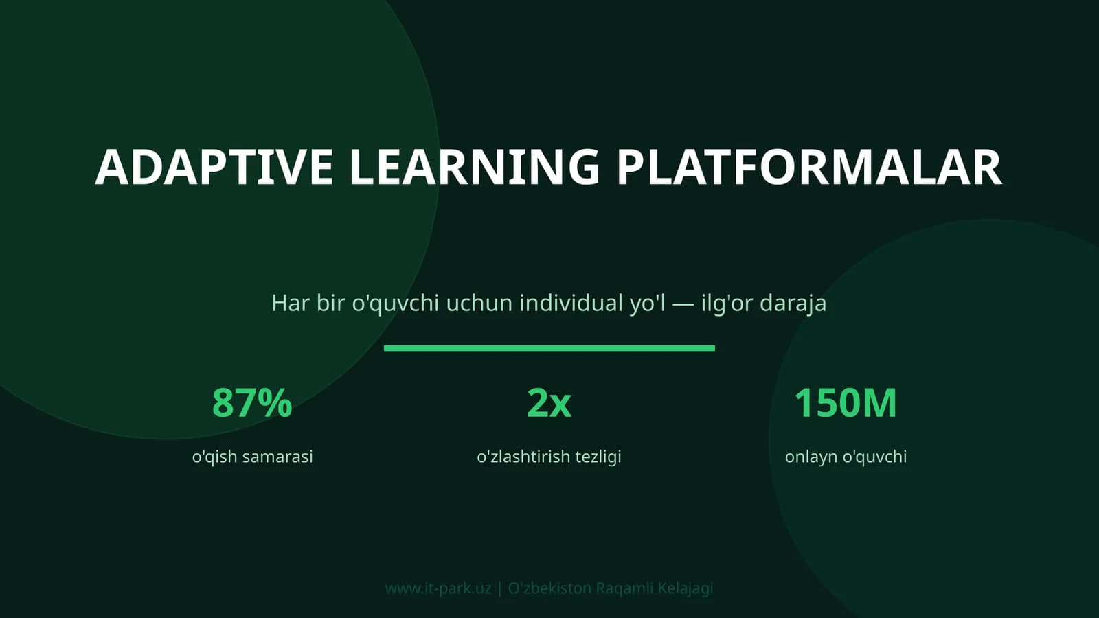 Adaptive learning platformalar