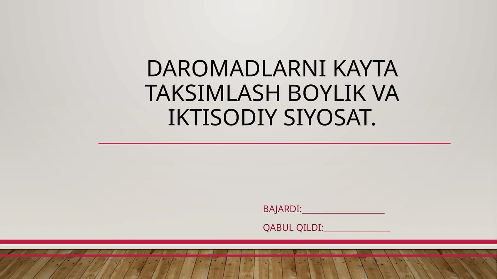 Davlat byudjetining iqtisodiy tahlili