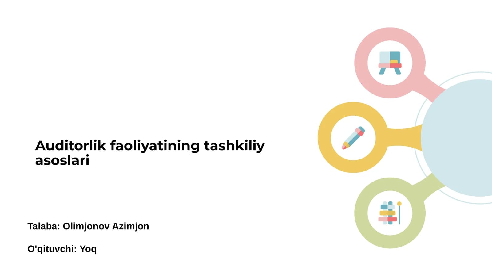Auditorlik faoliyatining tashkiliy asoslari