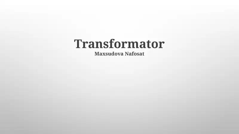 Transformator