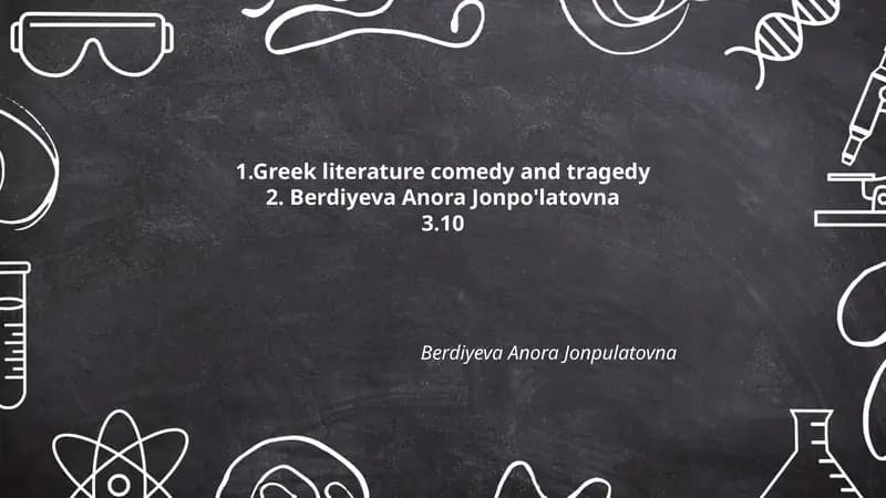Overview of Greek Tragedy