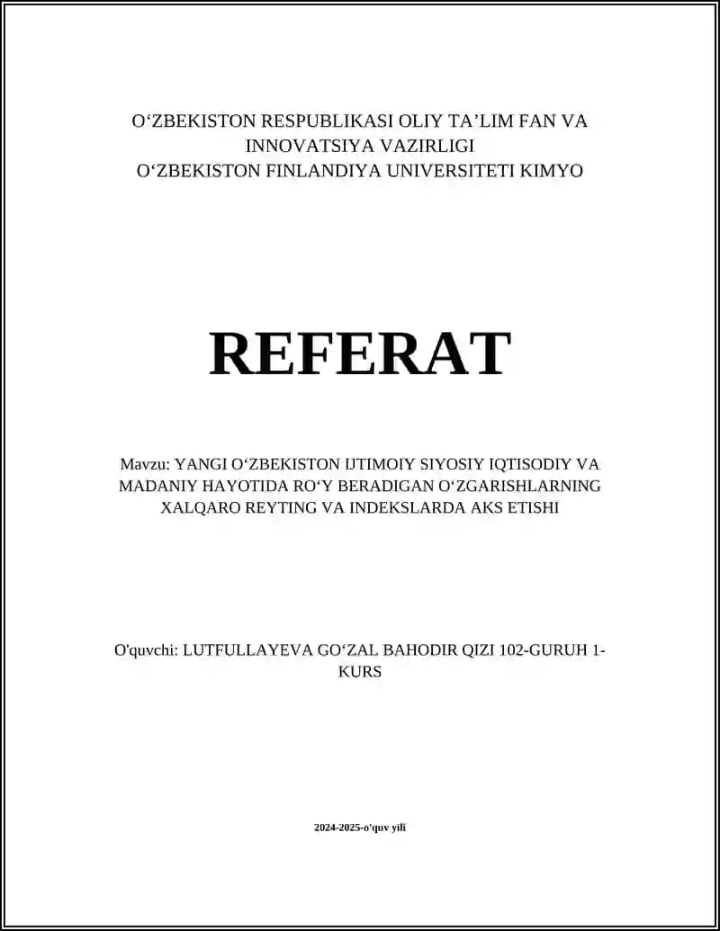 Yangi O‘zbekiston Iqtisodiy Islohotlari