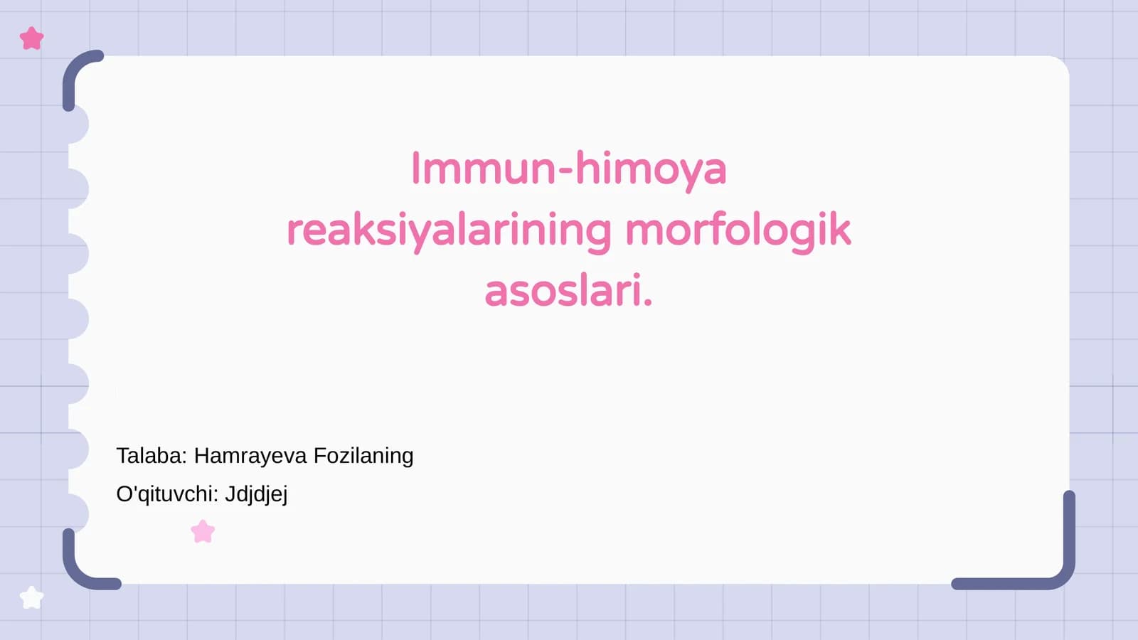 Immun-himoya reaksiyalarining morfologik asoslari