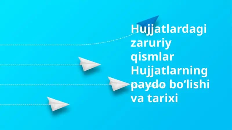 Davrlar Kesimida Asosiy Tarkibiy Qismlar