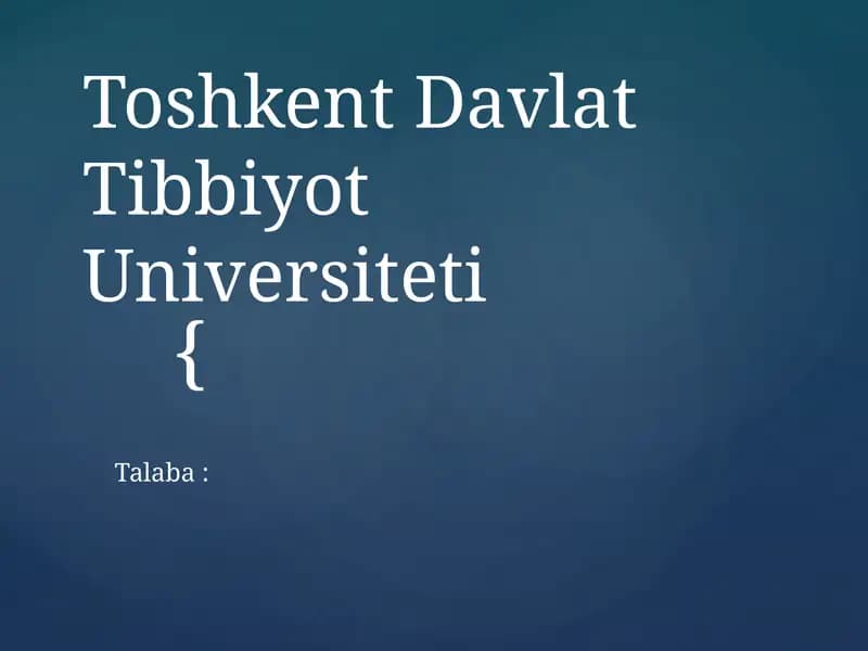Kanserogen agentlar va ularning hujayralar bilan o‘zaro tasiri. O‘sma immuniteti.