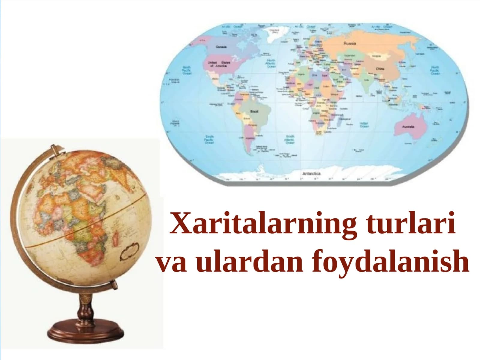 Xaritalarning turlari va ulardan foydalanish