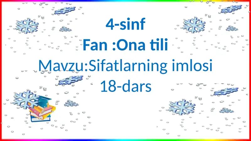 Sifatlarning imlosi
