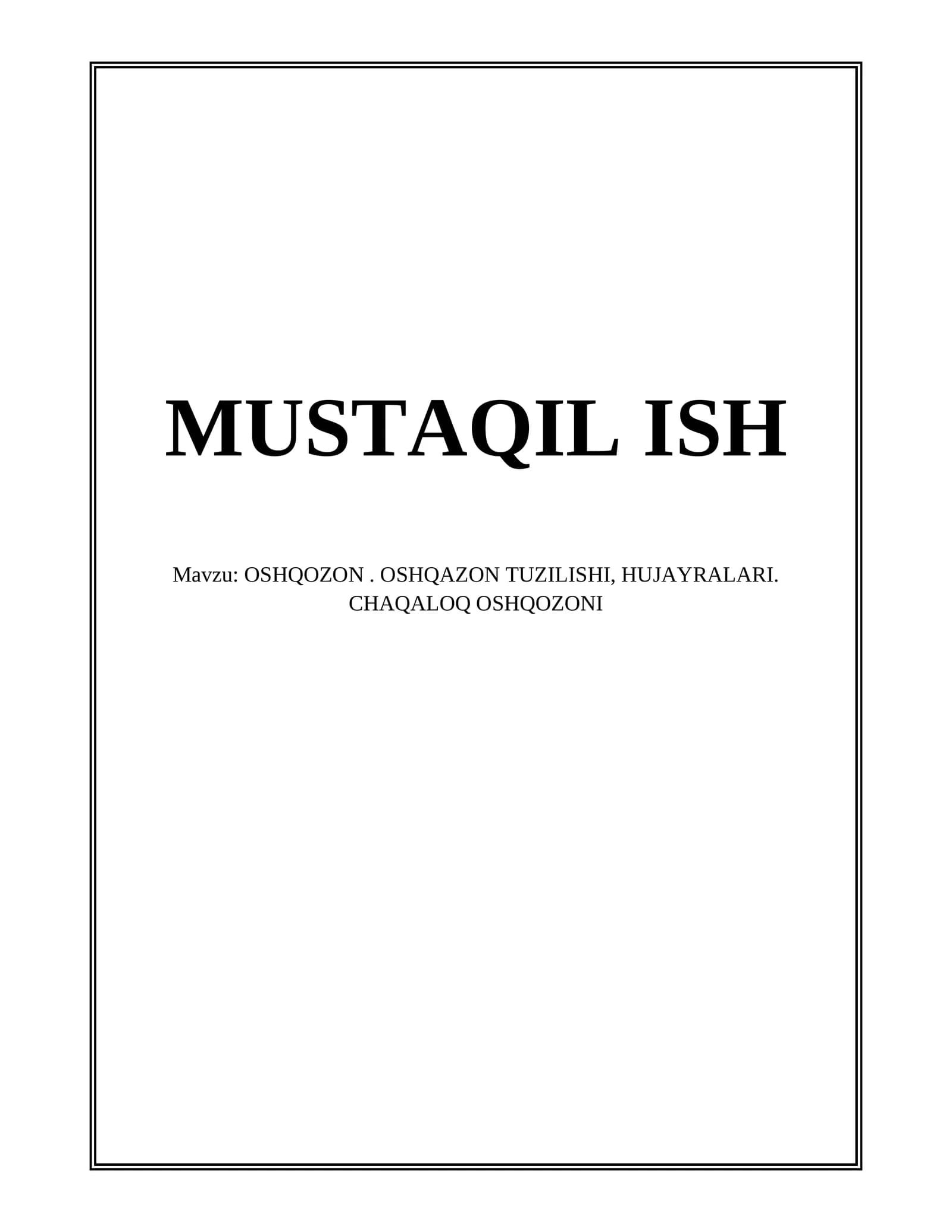Oshqozon anatomiyasi