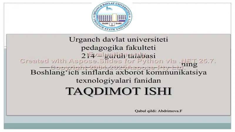 Ta’lim texnologiyasini tuzilishini tushuntirish