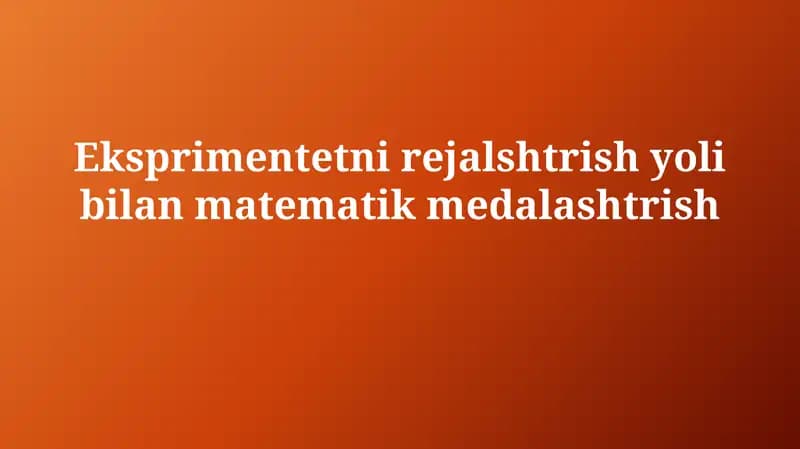 Eksprimentetnirejalshtrishyolibilanmatematikmedalashtrish