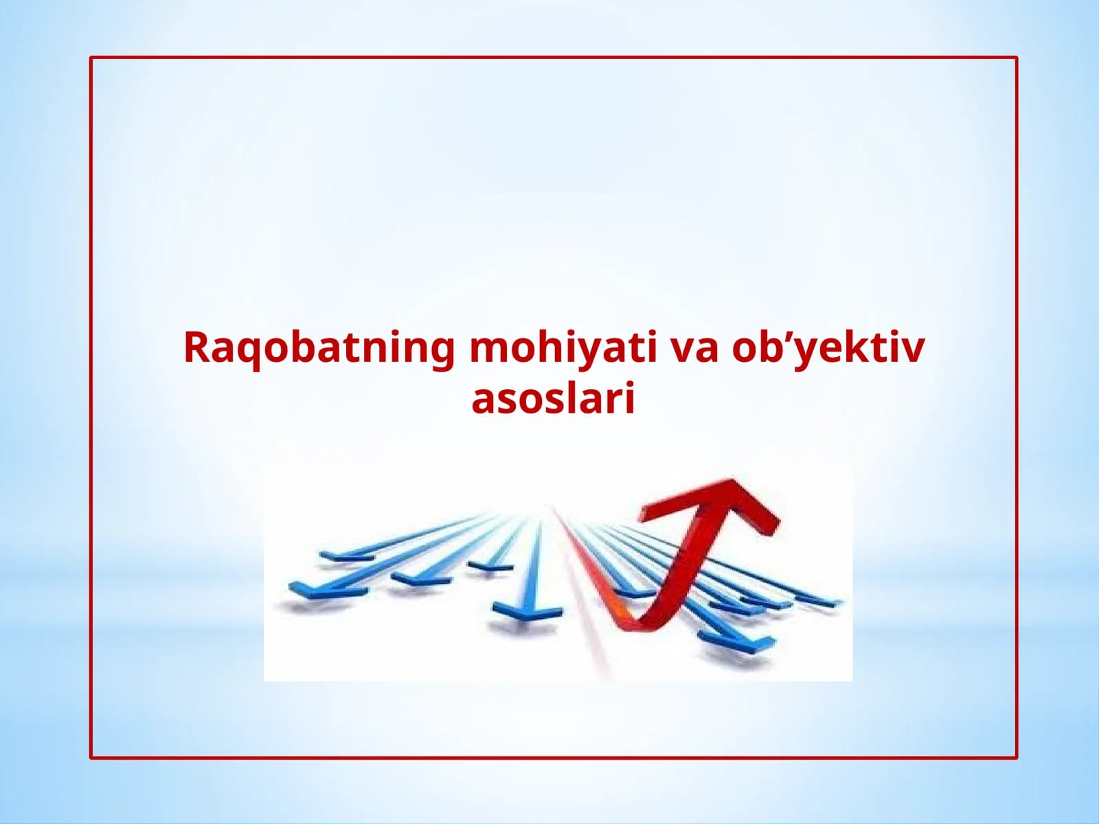 Raqobatning mohiyati va obyektivasi