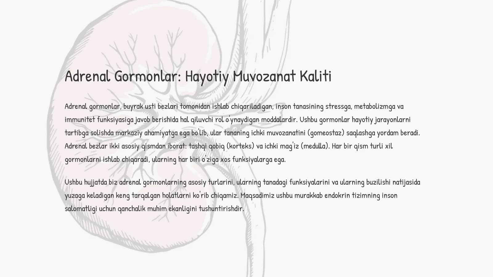 Adrenal Gormonlar: Hayotiy Muvozanat Kaliti