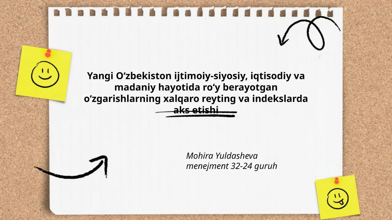 Yangi O‘zbekiston ijtimoiy-siyosiy, iqtisodiy va madaniy hayotida roʻy berayotgan oʻzgarishlarning xalqaro reyting va indekslarda aks etishi