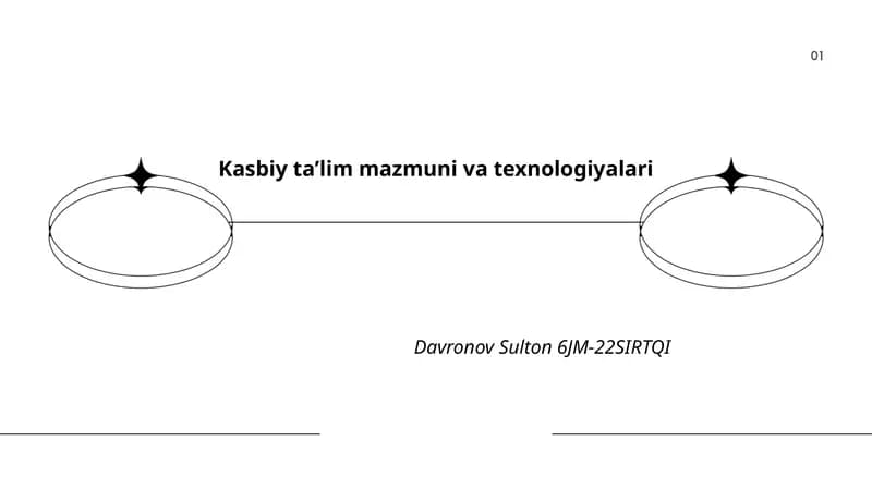 Kasbiy ta'lim mazmuni va texnologiyalari