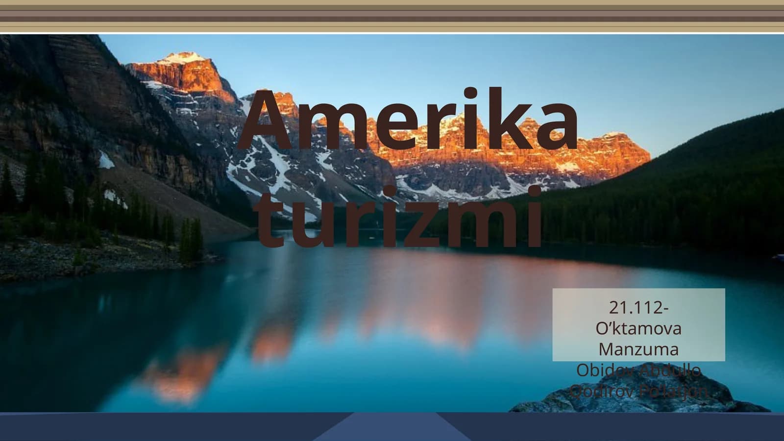 Amerika turizmi