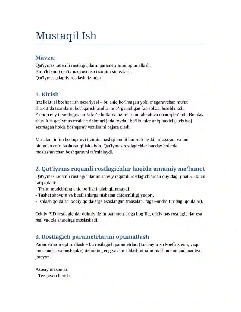 Qat'iymas rostlagichlar