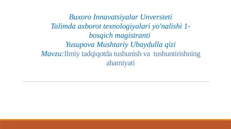 Ilmiy tadqiqot