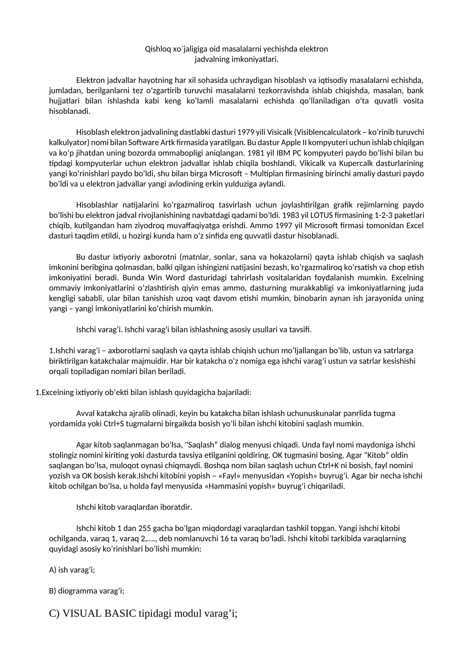 Elektron jadvallar