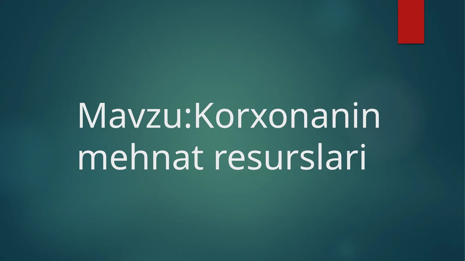 Korxonanin mehnat resurslari