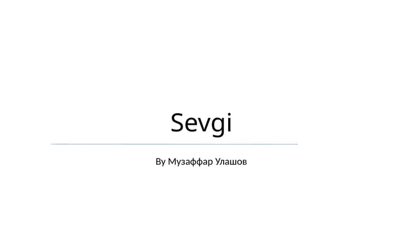 Sevgi