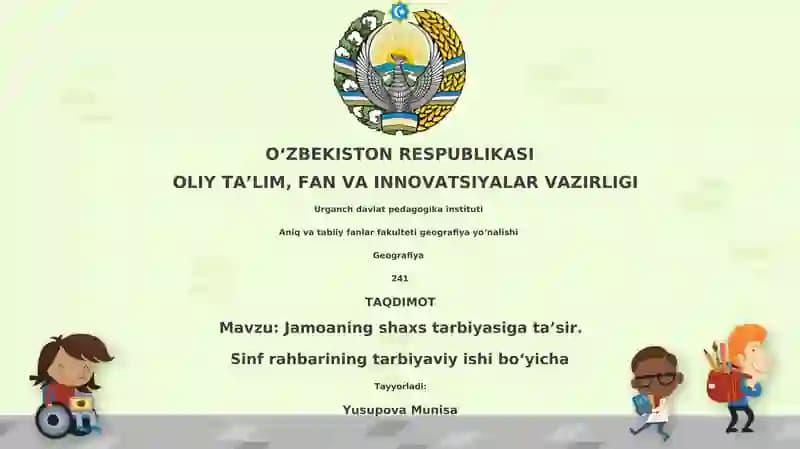 Jamoaning shaxs tarbiyasiga taʼsir