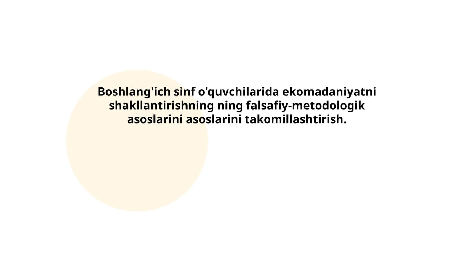 Ekologik tarbiyaning falsafiy asoslari
