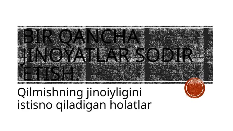 bir qancha jinoyat sodir etish