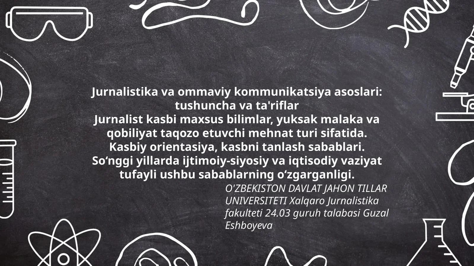 Jurnalistika va ommaviy kommunikatsiya asoslari: tushuncha va ta'riflar