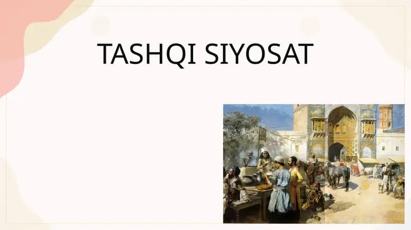 TASHQI SIYOSAT