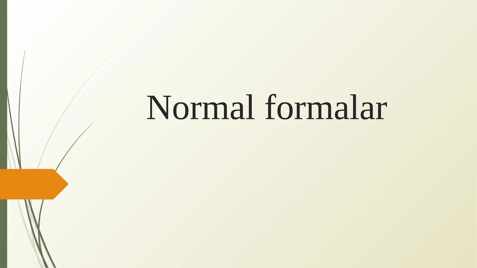 Normal formalar