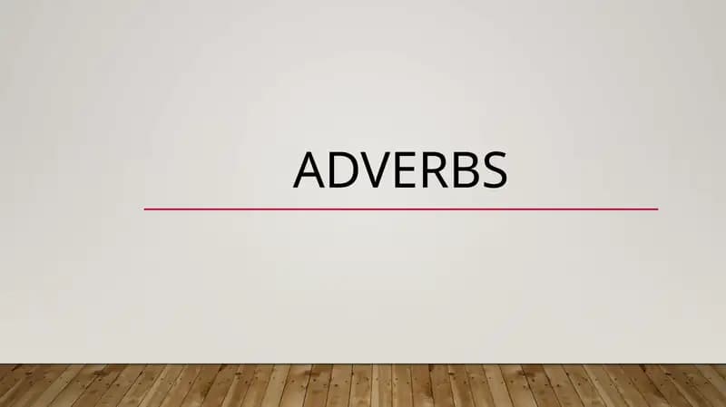 Adverbs