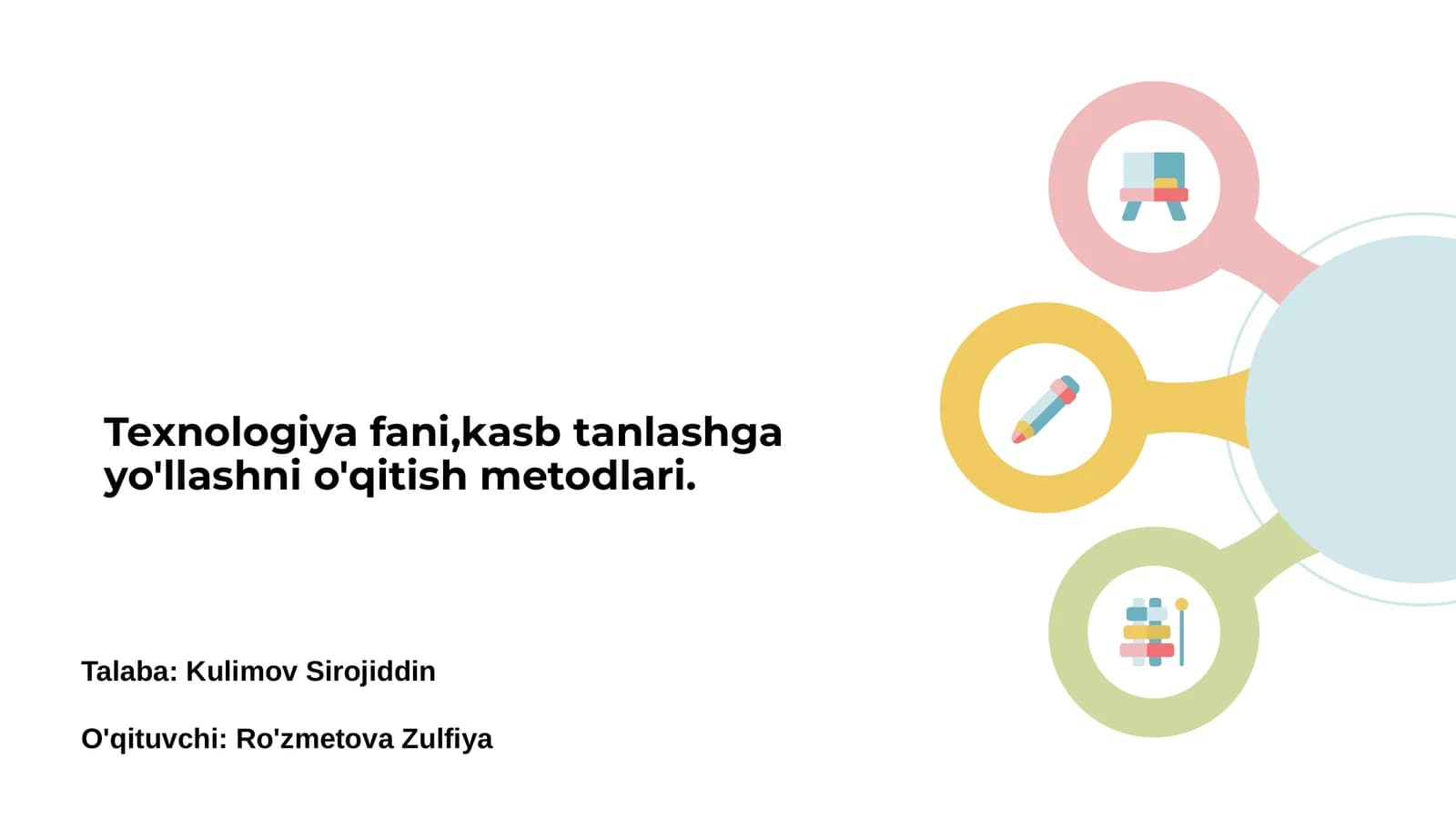Texnologiya Fanining Asosiy Maqsadlari