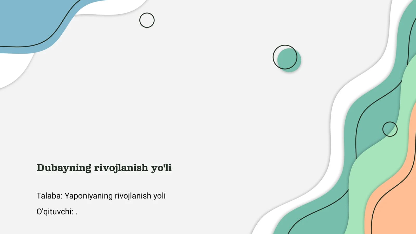 Dubayning rivojlanish yo'li