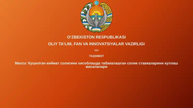 Tabaqalashtirilgan QQS stavkalari
