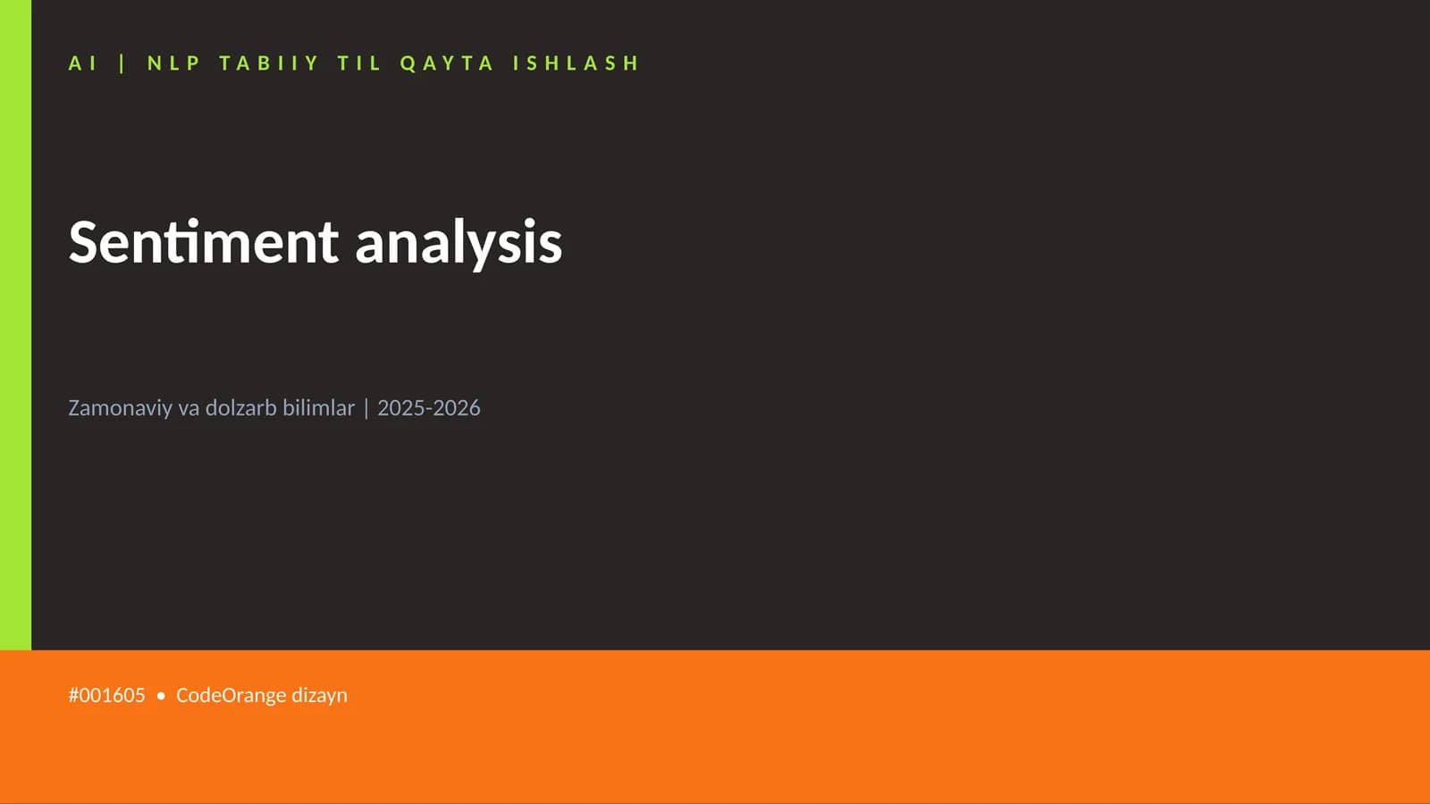 Sentiment analysis