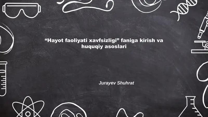 Hayot faoliyati xavfsizligi