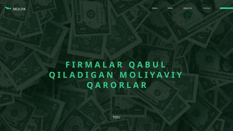 firmalar qabul qiladigan moliyaviy qarorlar