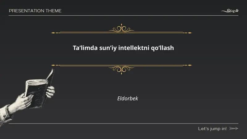 Taʼlimda sunʼiy intellektni qoʻllash