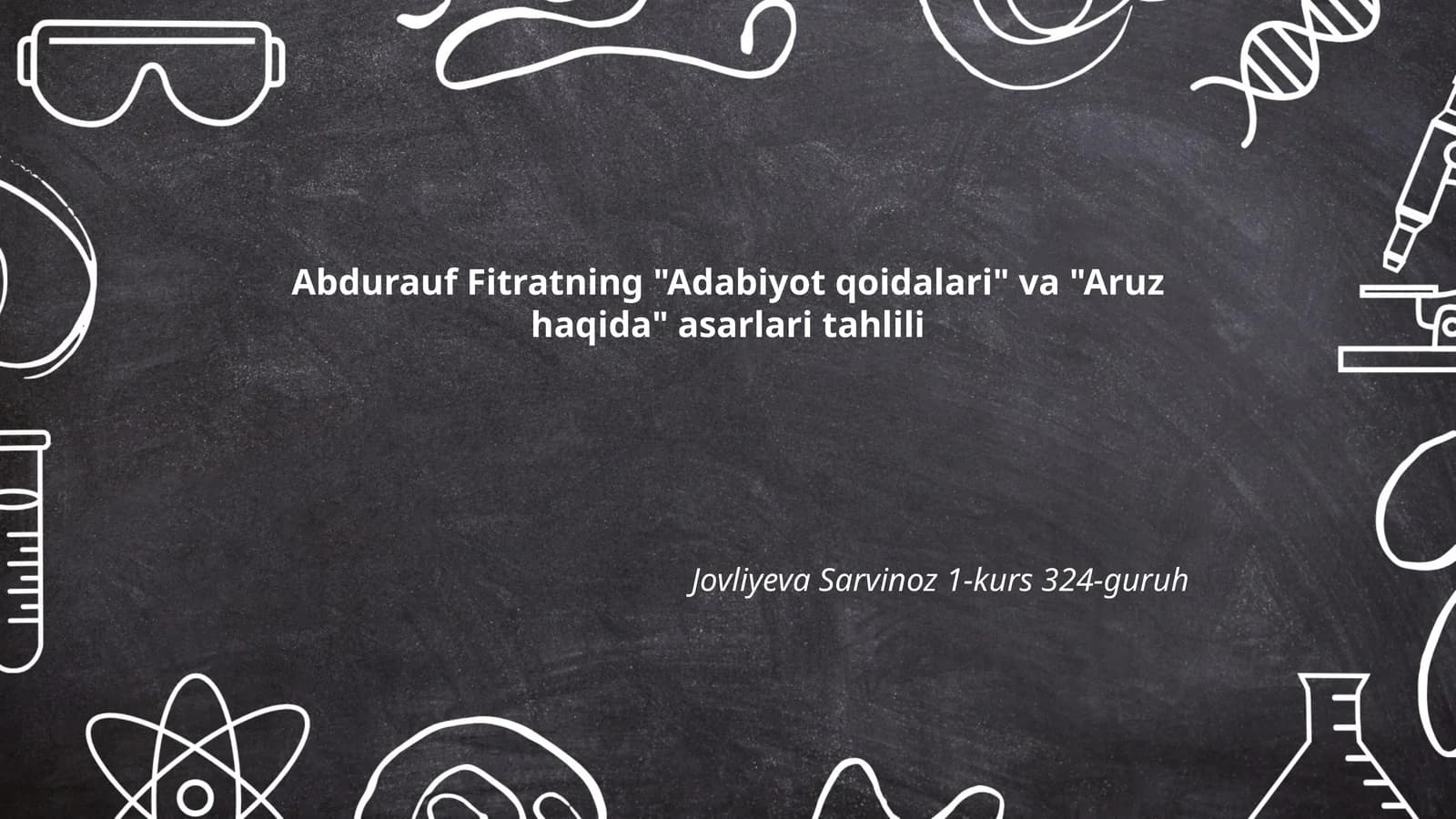 Abdurauf Fitratning "Adabiyot qoidalari" va "Aruz haqida" asarlari tahlili